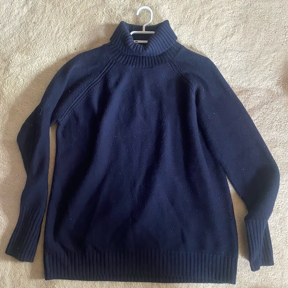 Icebreaker Navy Turtleneck Sweater